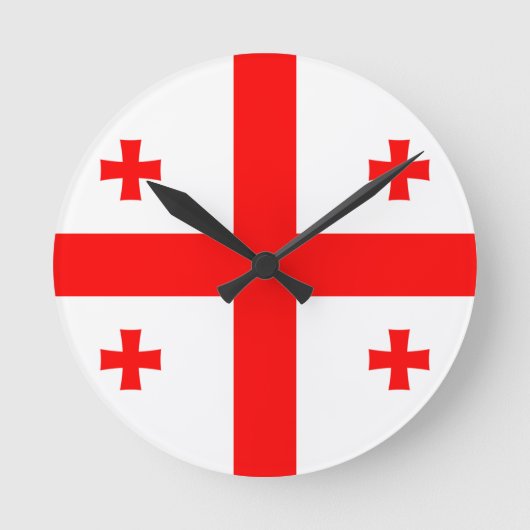 Horloge Ronde Drapeau de la Géorgie (Recto)