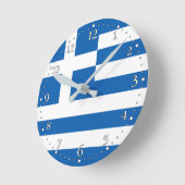 Horloge Ronde Drapeau de la Grèce (Angle)