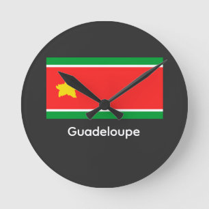 Horloge Ronde Drapeau de la Guadeloupe