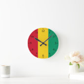 Horloge Ronde Drapeau de la Guinée (Maison)