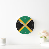 Horloge Ronde Drapeau de la Jamaïque (Maison)