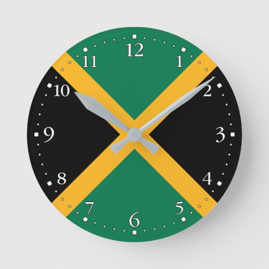 Horloge Ronde Drapeau de la Jamaïque (Recto)