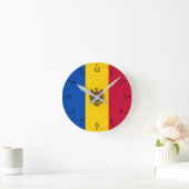 Horloge Ronde Drapeau de la Moldavie (Maison)