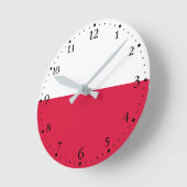 Horloge Ronde Drapeau de la Pologne (Angle)