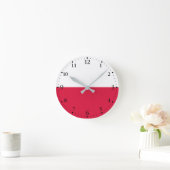 Horloge Ronde Drapeau de la Pologne (Maison)