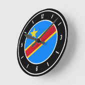 Horloge Ronde Drapeau de la République démocratique du Congo élé (Angle)