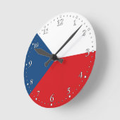 Horloge Ronde Drapeau de la République tchèque (Angle)