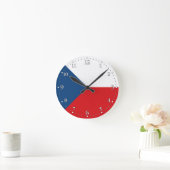 Horloge Ronde Drapeau de la République tchèque (Maison)