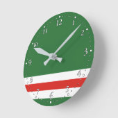 Horloge Ronde Drapeau de la République tchétchène d'Ichkeria (Angle)