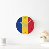 Horloge Ronde Drapeau de la Roumanie (Maison)