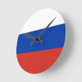 Horloge Ronde Drapeau de la Russie (Angle)