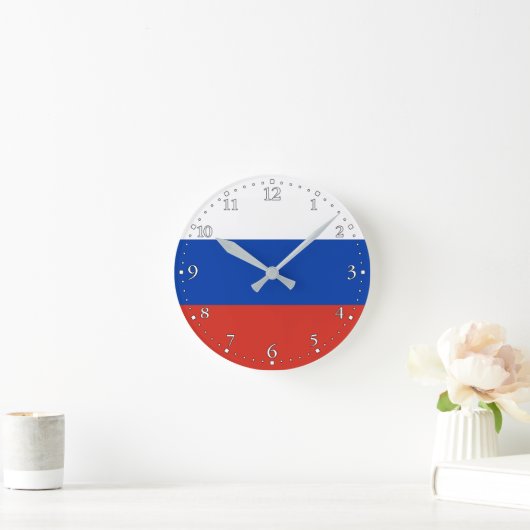 Horloge Ronde Drapeau de la Russie (Maison)