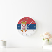 Horloge Ronde Drapeau de la Serbie (Maison)