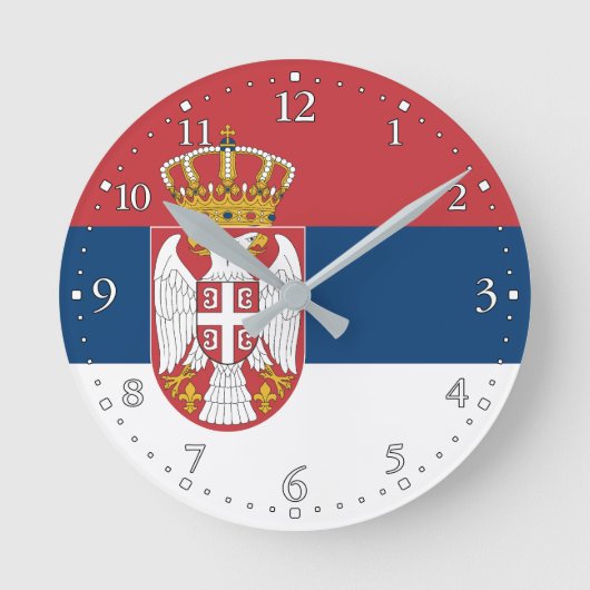 Horloge Ronde Drapeau de la Serbie (Recto)