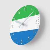 Horloge Ronde Drapeau de la Sierra Leone (Angle)