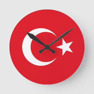 Horloge Ronde drapeau de la Turquie