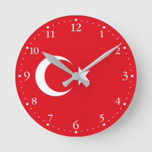 Horloge Ronde Drapeau de la Turquie