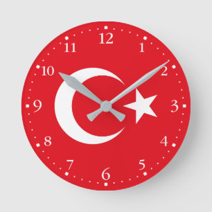 Horloge Ronde Drapeau de la Turquie