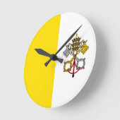 Horloge Ronde Drapeau de la ville du Vatican (Angle)