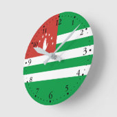 Horloge Ronde Drapeau de l'Abkhazie patriotique (Angle)
