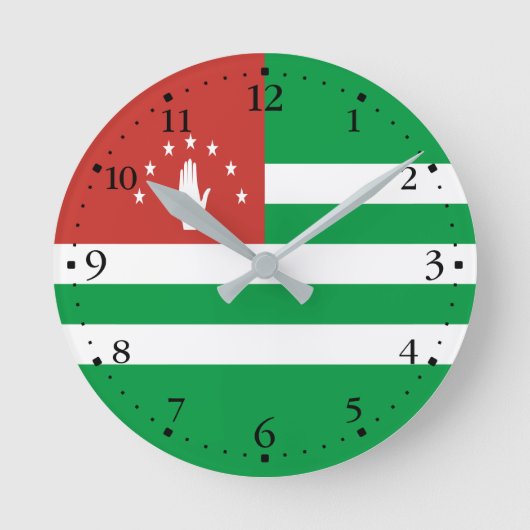 Horloge Ronde Drapeau de l'Abkhazie patriotique (Recto)