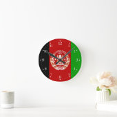 Horloge Ronde Drapeau de l'Afghanistan patriotique (Maison)
