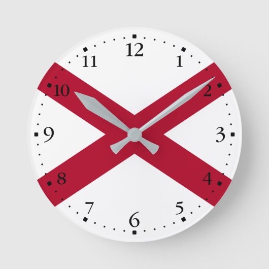 Horloge Ronde Drapeau de l'Alabama (Recto)