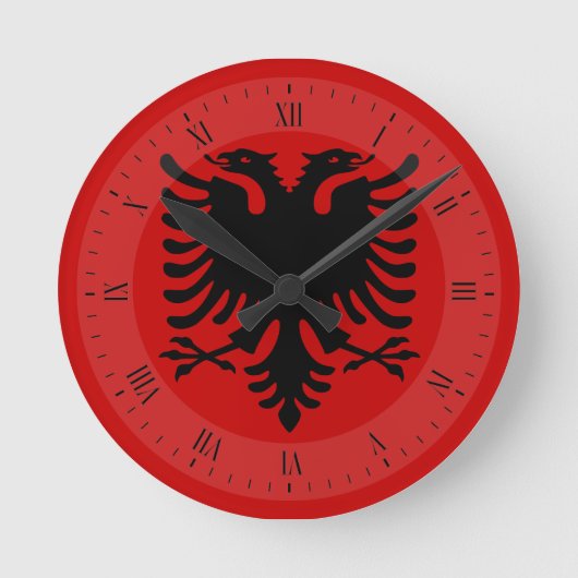 Horloge Ronde Drapeau de l'Albanie (Recto)