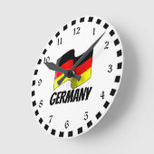 Horloge Ronde Drapeau de l'Allemagne (Angle)