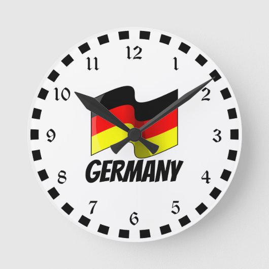 Horloge Ronde Drapeau de l'Allemagne (Recto)