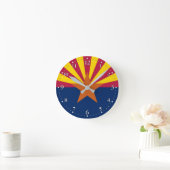 Horloge Ronde Drapeau de l'Arizona (Maison)