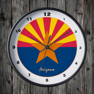 Horloge Ronde Drapeau de l'Arizona et mode tendance Arizona / de