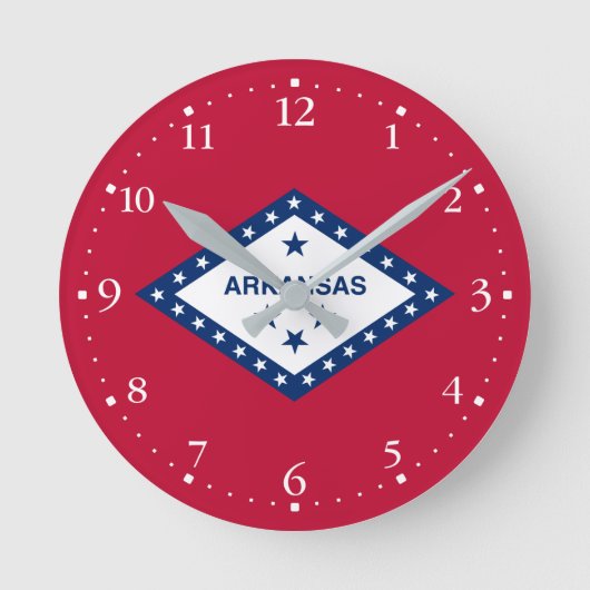 Horloge Ronde Drapeau de l'Arkansas (Recto)