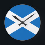 Horloge Ronde Drapeau de l'Ecosse - Bratach na h-Alba<br><div class="desc">Drapeau de l'Ecosse - Bratach na h-Alba - Bannière de l'Ecosse - Croix de Saint Andrew - Saltire</div>
