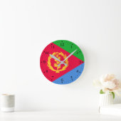 Horloge Ronde Drapeau de l'Érythrée (Maison)