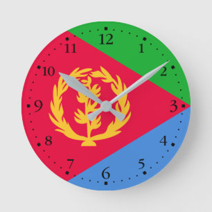Horloge Ronde Drapeau de l'Érythrée