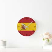 Horloge Ronde Drapeau de l'Espagne (Maison)