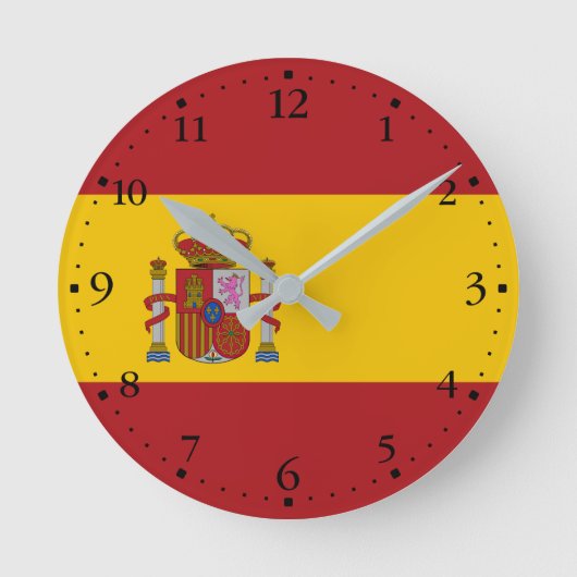Horloge Ronde Drapeau de l'Espagne (Recto)