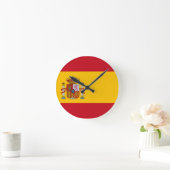 Horloge Ronde Drapeau de l'Espagne (Maison)
