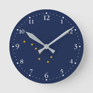 Horloge Ronde Drapeau de l'État d'Alaska