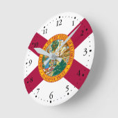 Horloge Ronde Drapeau de l'État de Floride (Angle)