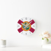 Horloge Ronde Drapeau de l'État de Floride (Maison)