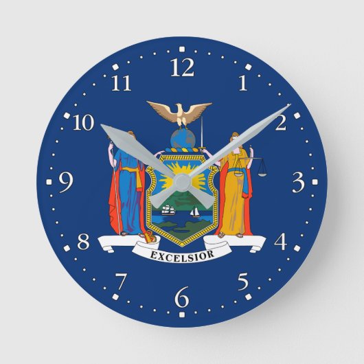 Horloge Ronde Drapeau de l'État de New York (Recto)