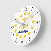 Horloge Ronde Drapeau de l'État de Rhode Island (Angle)