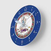 Horloge Ronde Drapeau de l'État de Virginie (Angle)