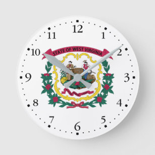 Horloge Ronde Drapeau de l'État de Virginie occidentale