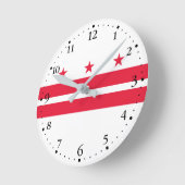 Horloge Ronde Drapeau de l'État de Washington DC (Angle)
