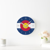 Horloge Ronde Drapeau de l'État du Colorado (Maison)