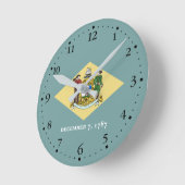 Horloge Ronde Drapeau de l'État du Delaware (Angle)