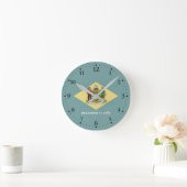 Horloge Ronde Drapeau de l'État du Delaware (Maison)